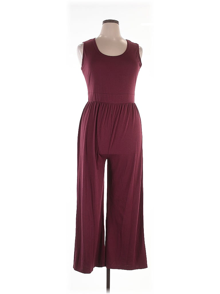 Prettygarden Solid Burgundy Jumpsuit Size XL - photo 1