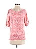 Belle By Kim Gravel Pink Short Sleeve Blouse Size XXS - photo 1