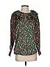 J.Crew Collection 100% Silk Green Long Sleeve Silk Top Size XS - photo 1