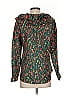J.Crew Collection 100% Silk Green Long Sleeve Silk Top Size XS - photo 2