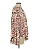 Belle By Kim Gravel 100% Polyester Animal Print Brown Long Sleeve Blouse Size 1X - photo 4