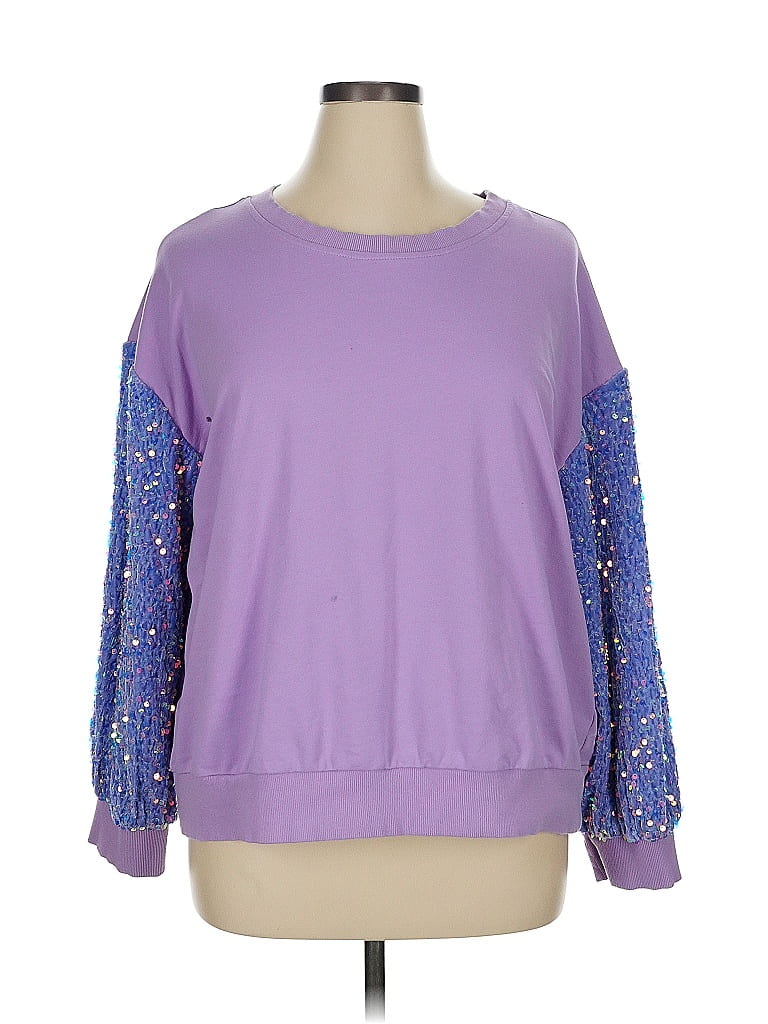 White Birch 100% Cotton Purple Sweatshirt Size XL - photo 1