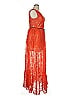 ML Monique Lhuillier 100% Polyester Orange Cocktail Dress Size 16 - photo 4