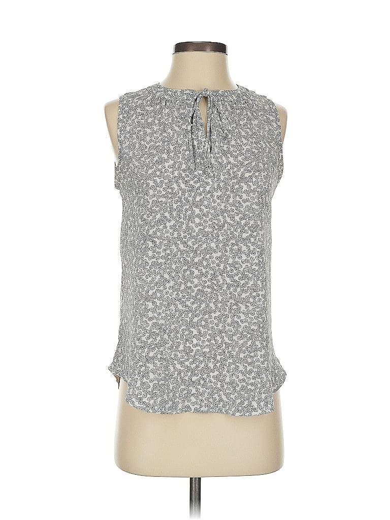 Pre-owned Ann Taylor Loft Sleeveless Blouse In Gray