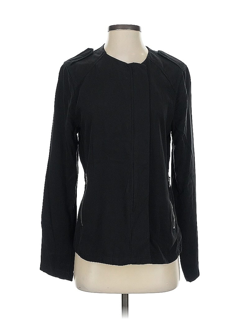 Pre-owned Gap Long Sleeve Blouse In Black