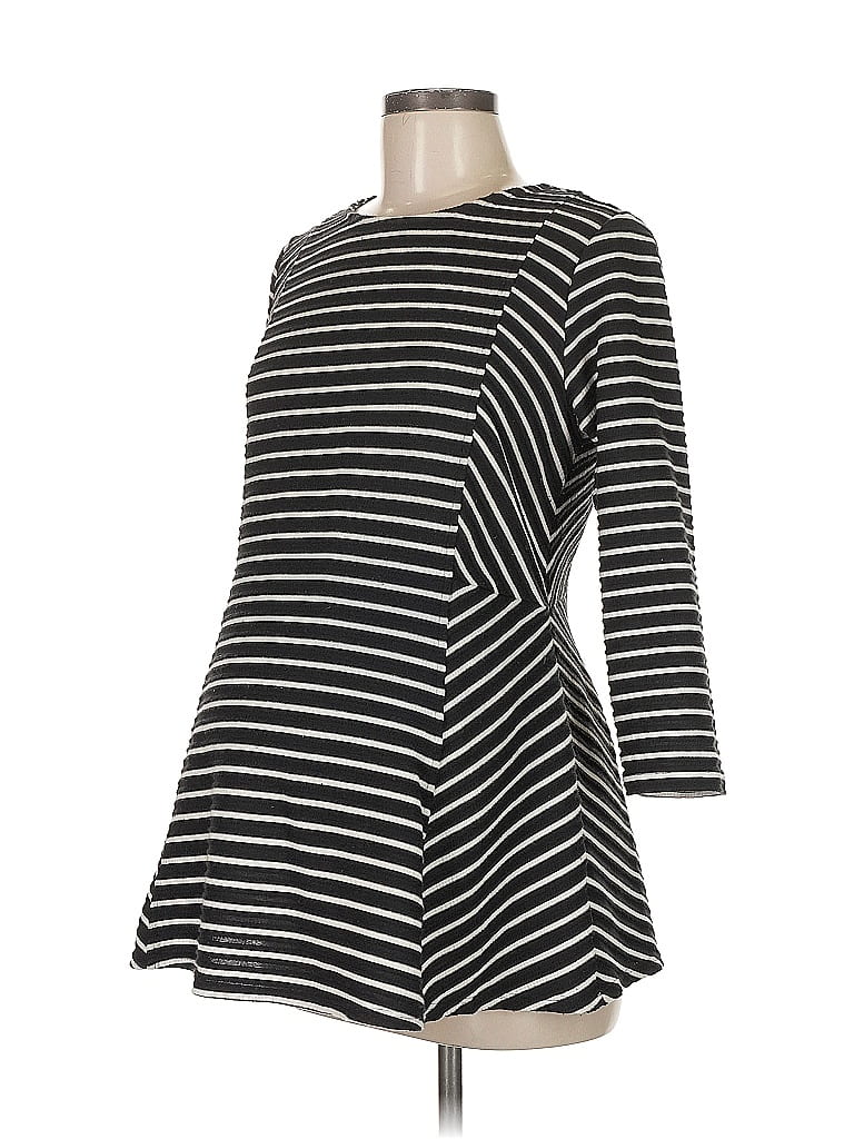 A Pea in the Pod Stripes Black Casual Dress Size M - photo 1