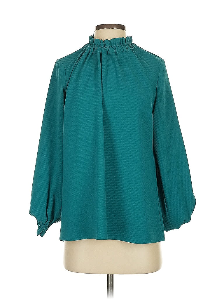 Sail to Sable 100% Polyester Teal 3/4 Sleeve Blouse Size S - photo 1
