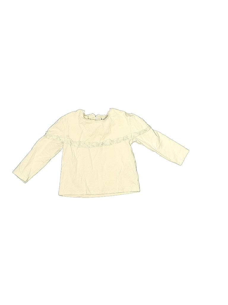 Zara Baby 100% Baumwolle Ivory Long Sleeve T-Shirt Size 12-18 mo - photo 1