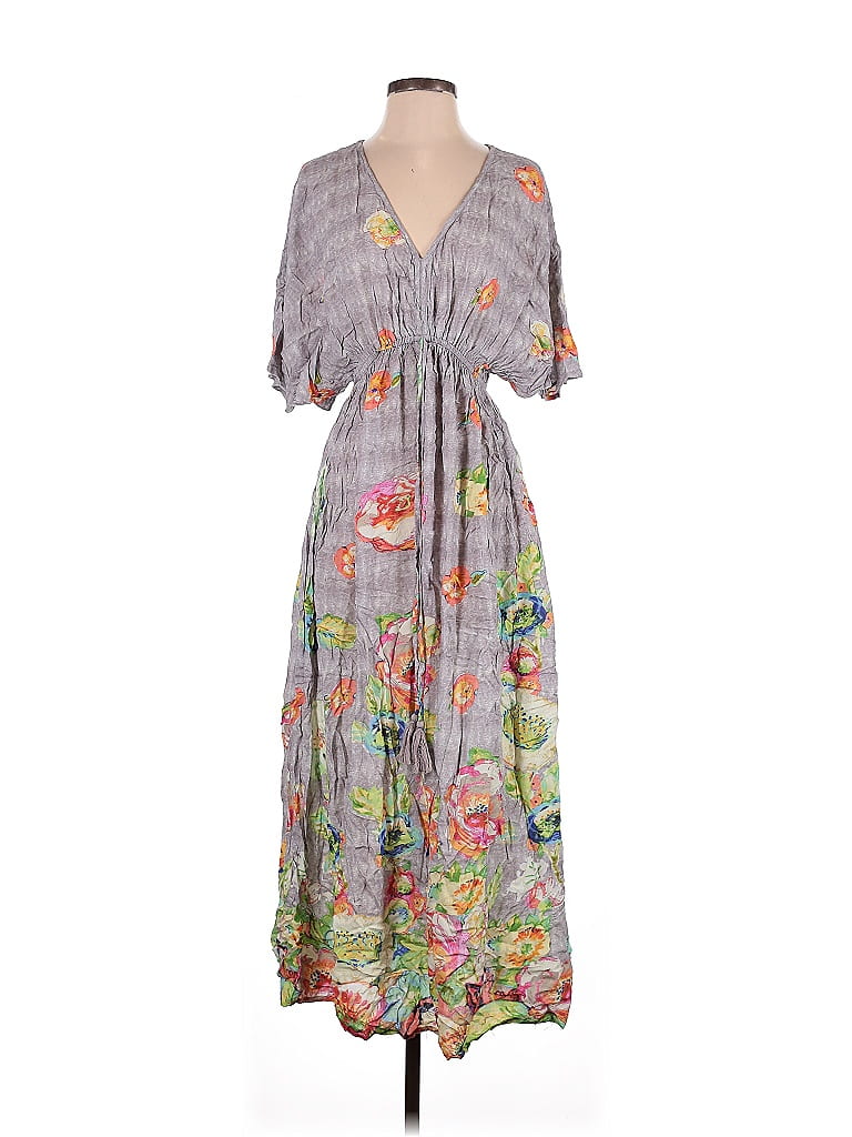 World Market 100% Rayon Paisley Gray Casual Dress Size S - photo 1