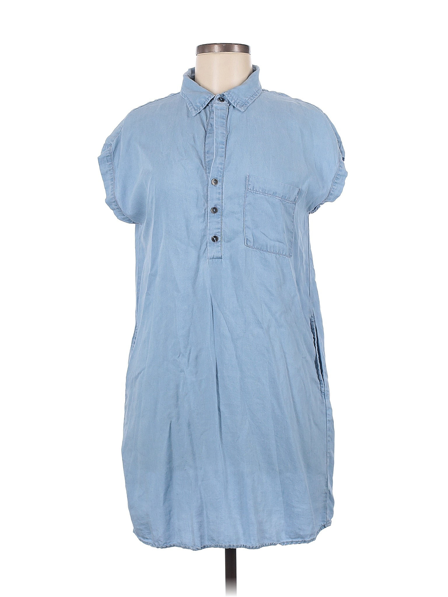 1250°C 100% Tencel Blue Casual Dress Size M