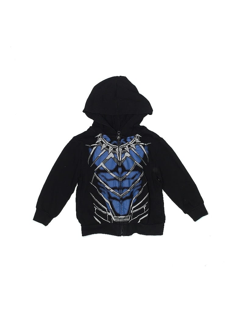 Marvel Black Zip Up Hoodie Size 3T - photo 1