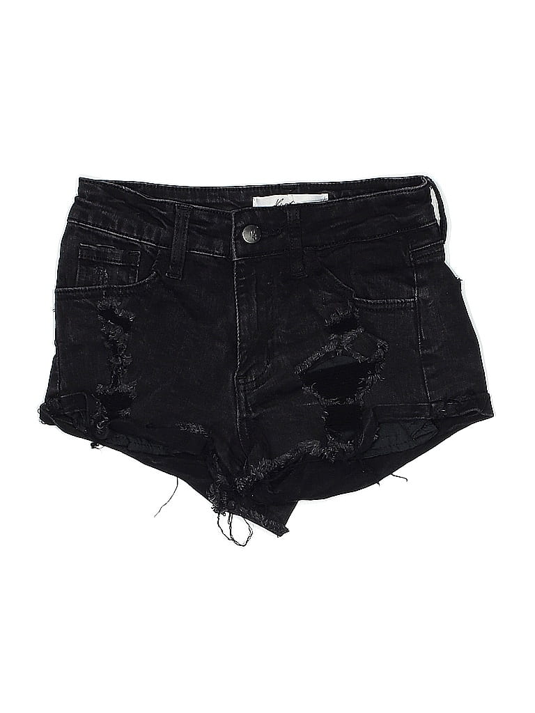 Click to view more detailed imagery on our partner's website Pre-owned Kancan Signature Denim Shorts In Black