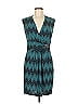 En Focus Studio Chevron-herringbone Teal Cocktail Dress Size 6 - photo 1