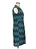 En Focus Studio Chevron-herringbone Teal Cocktail Dress Size 6 - photo 4