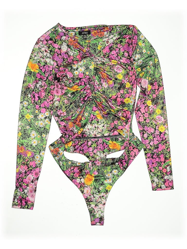 AFRM Floral Green Bodysuit Size M - photo 1