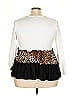 B Famous #USA Animal Print Ivory 3/4 Sleeve T-Shirt Size 2X - photo 2
