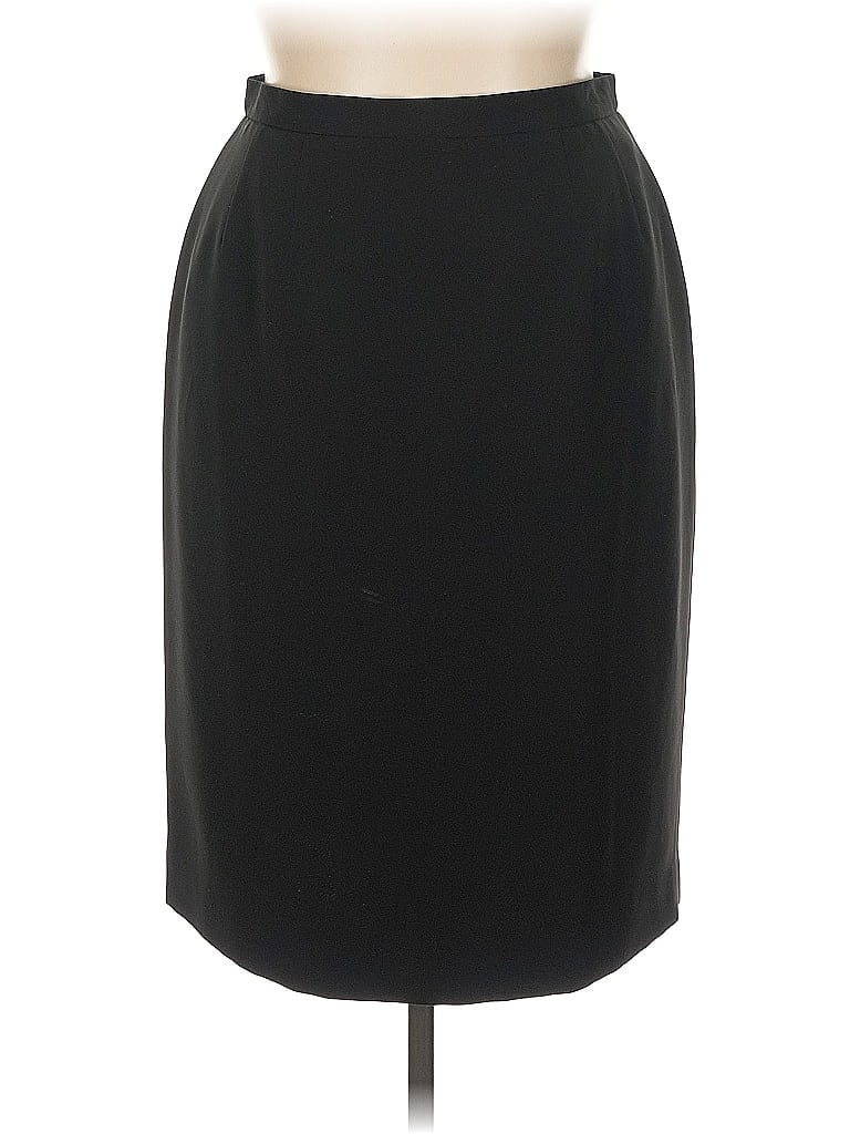 Kasper 100% Polyester Solid Black Formal Skirt Size 14 - photo 1