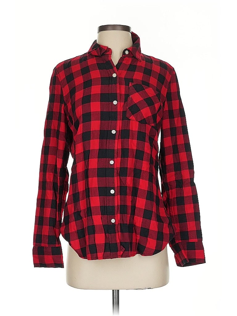 Pre-owned Gap Long Sleeve Button Down Shirt In Red