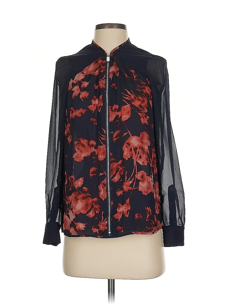 Pre-owned Vince Camuto Long Sleeve Blouse In Blue