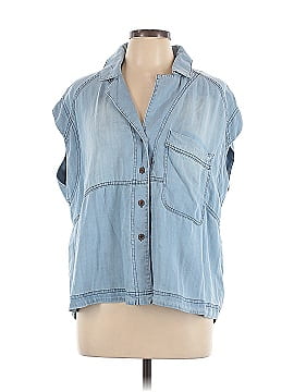 Easel Sleeveless Button Down Shirt