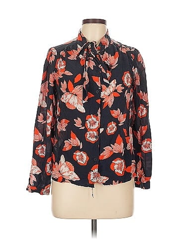 Shoshanna Long Sleeve Silk Top (view 1)