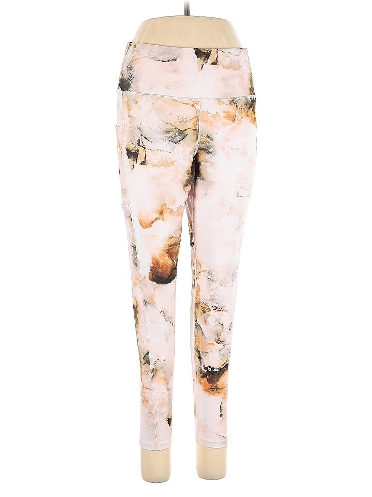 Apana Print Ivory Active Pants Size L - photo 1