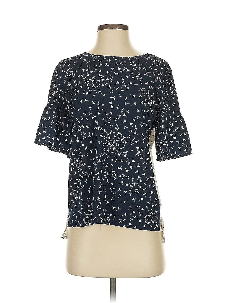 Pre-owned French Connection Short Sleeve Blouse In Blue