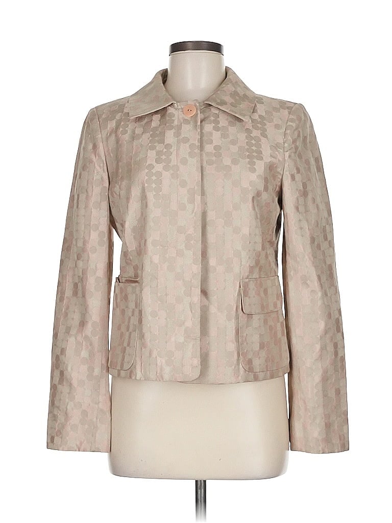 Pre-owned Linda Allard Ellen Tracy Jacket In Brown