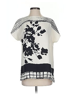 St. John Short Sleeve Silk Top