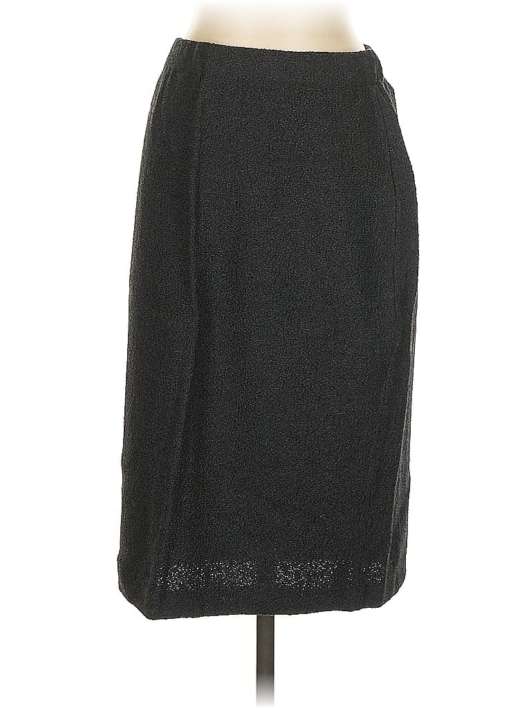 St. John Solid Gray Wool Skirt Size 4 - photo 1