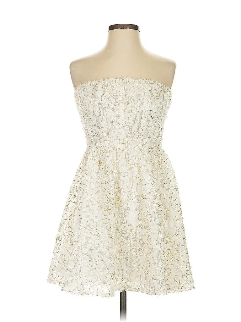 Storia 100% Polyester Ivory Cocktail Dress Size S - photo 1