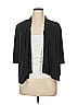 R&M Richards 100% Polyester Solid Black Cardigan Size 16 - photo 1