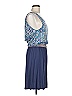 Lush 100% Rayon Paisley Blue Casual Dress Size M - photo 4