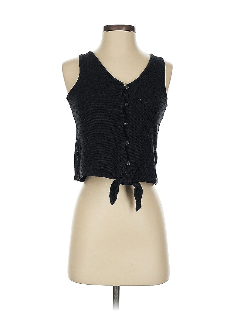 TeXTURE & THREAD Madewell 100% Cotton Black Tank Top Size S - photo 1