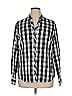 Foxcroft Checkered-gingham Black Long Sleeve Button-Down Shirt Size 16 - photo 1
