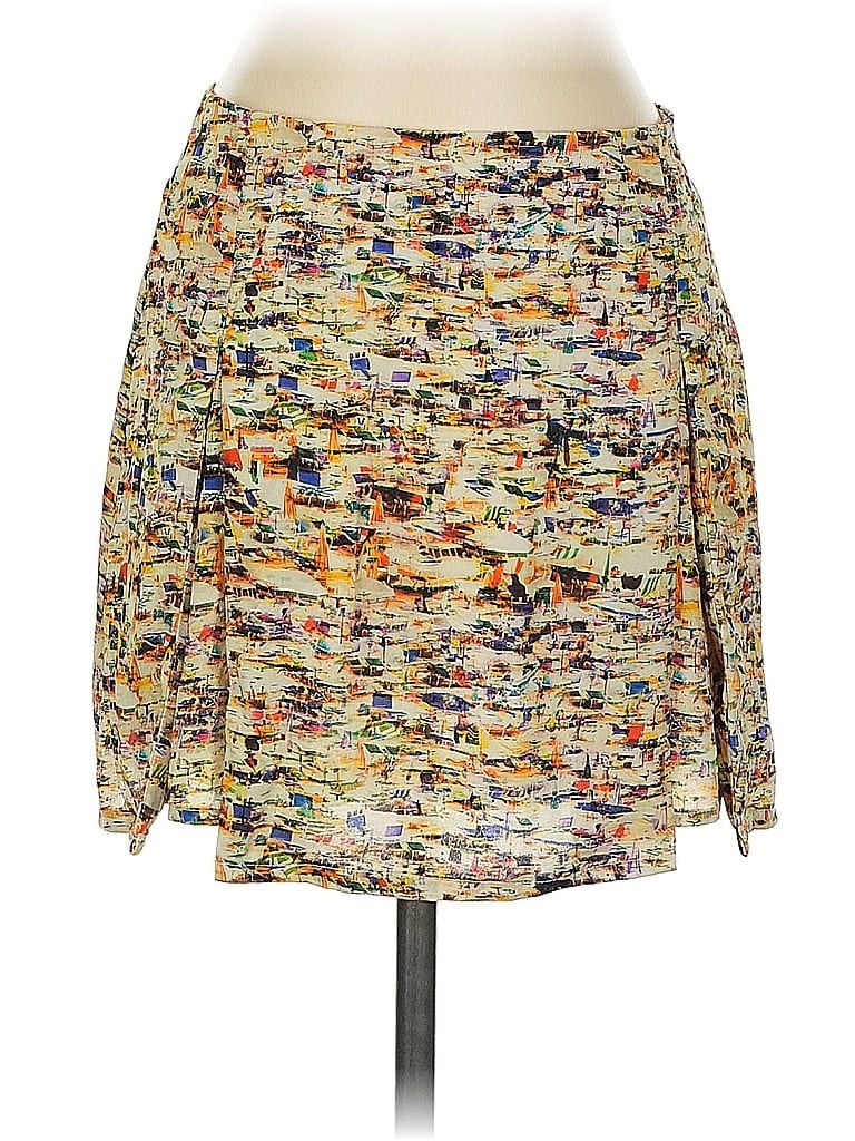 Luigi Bertolli 100% Polyester Yellow Casual Skirt Size 26 waist - photo 1