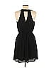 Lush 100% Polyester Solid Black Cocktail Dress Size M - photo 2