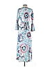 Veronica M. Print Blue Casual Dress Size XS - photo 2