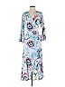 Veronica M. Print Blue Casual Dress Size XS - photo 1