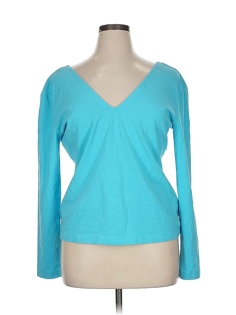 Worth Teal Long Sleeve Top Size XL - photo 1