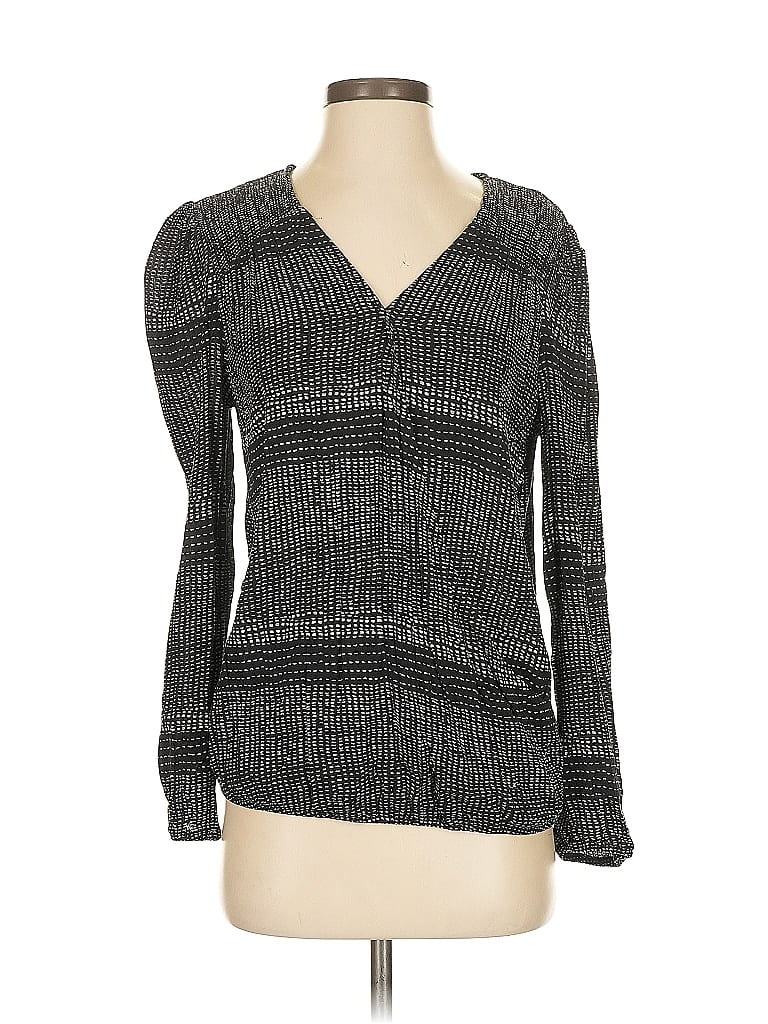 Pre-owned Knox Rose Long Sleeve Blouse In Gray