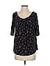Deletta 100% Rayon Black 3/4 Sleeve Blouse Size XS - photo 1