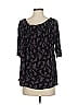 Deletta 100% Rayon Black 3/4 Sleeve Blouse Size XS - photo 2
