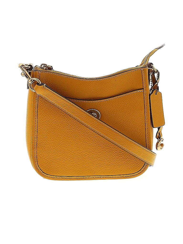 Coach 100% Leather Yellow Leather Crossbody Bag One size - photo 1