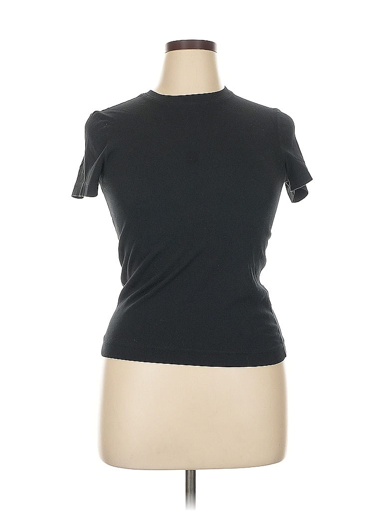 Three Dots Black Short Sleeve Turtleneck Size XL - photo 1