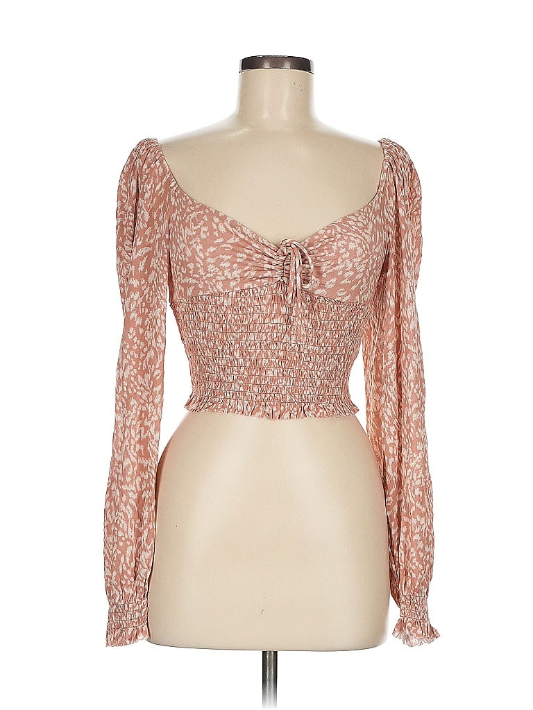 Urban Outfitters 100% Viscose Orange Long Sleeve Blouse Size M - photo 1