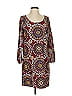 Peach Love Cream California 100% Polyester Paisley Burgundy Casual Dress Size S - photo 1