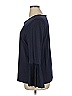 Ann Taylor LOFT Color Block Blue Long Sleeve T-Shirt Size XL - photo 5