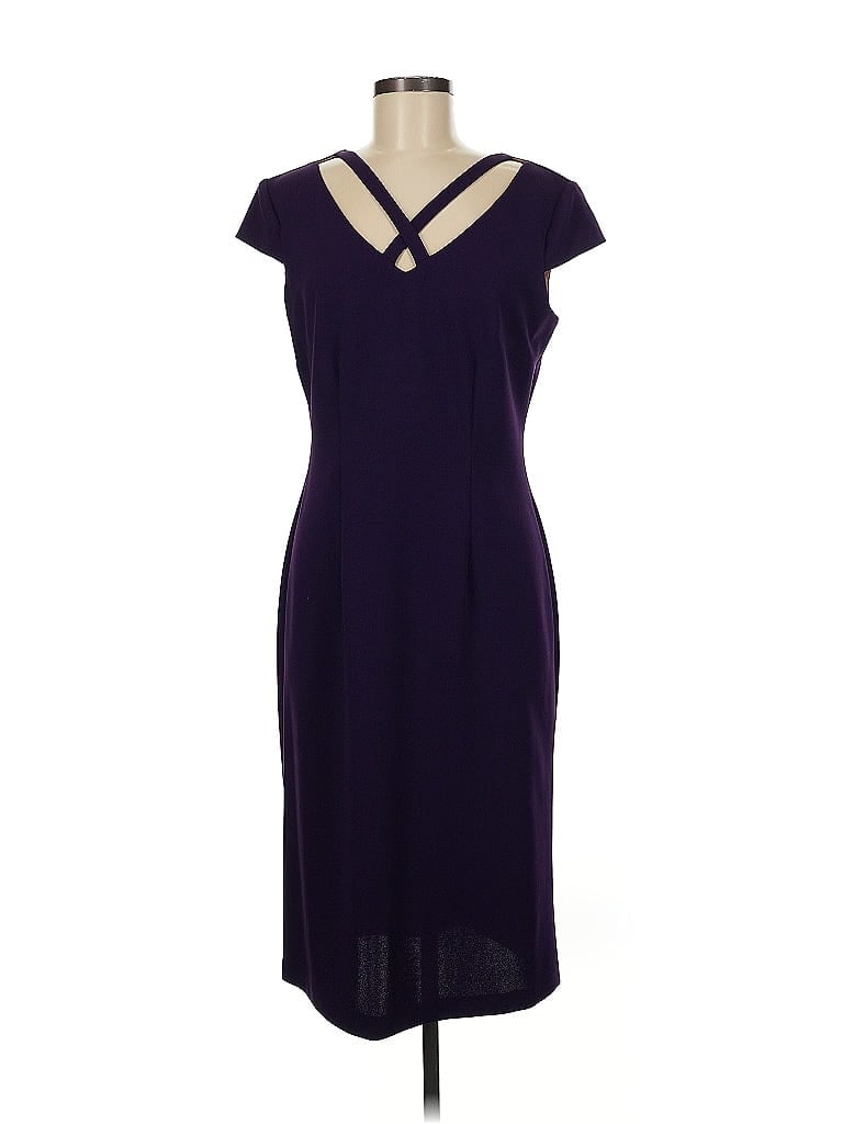 Pre-owned Connected Apparel Cocktail Dress In Purple