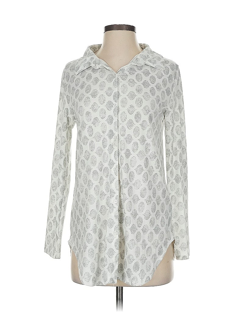 Pre-owned Lularoe Long Sleeve Blouse In Silver